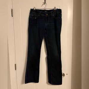 Silver Jeans Women's Dark Indigo Straight Leg Jeans Suki Slim Boot W33/L31